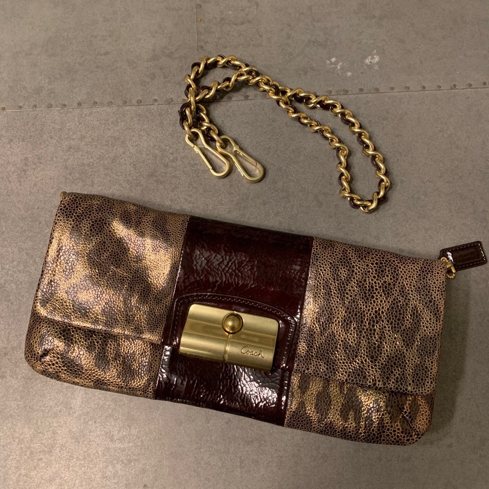 Coach Leopard Clutch Purse
